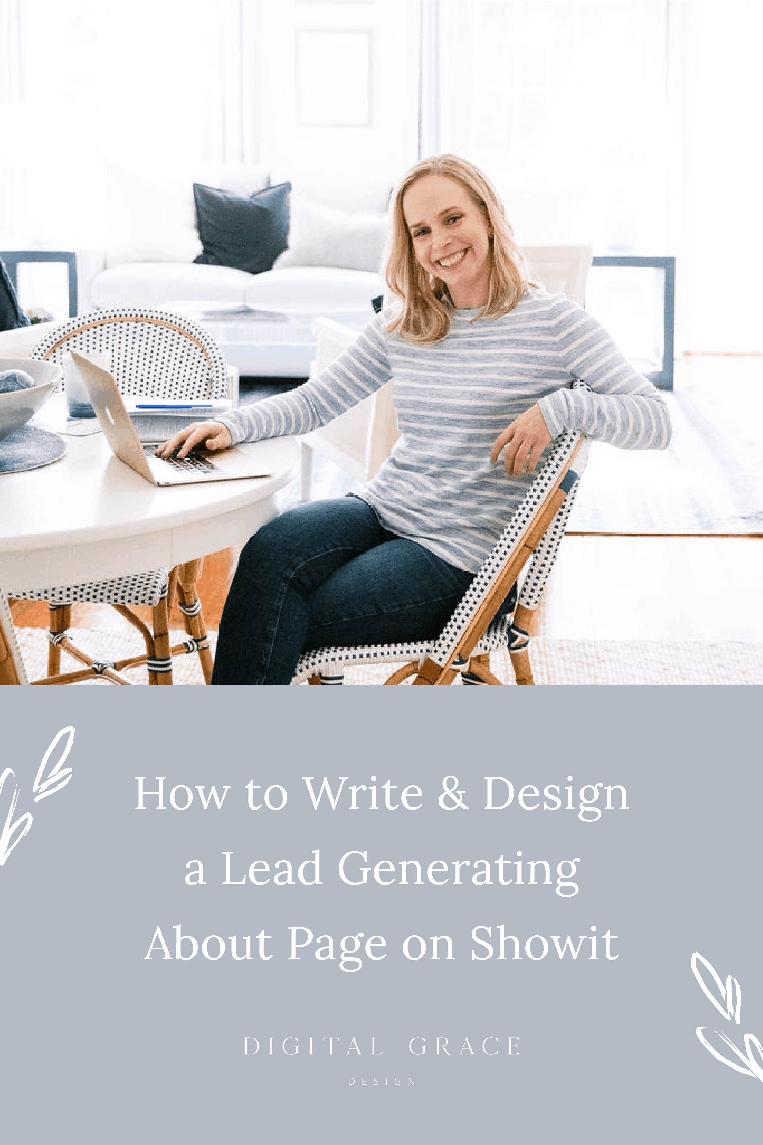 How to write and design a lead generating about page on Showit