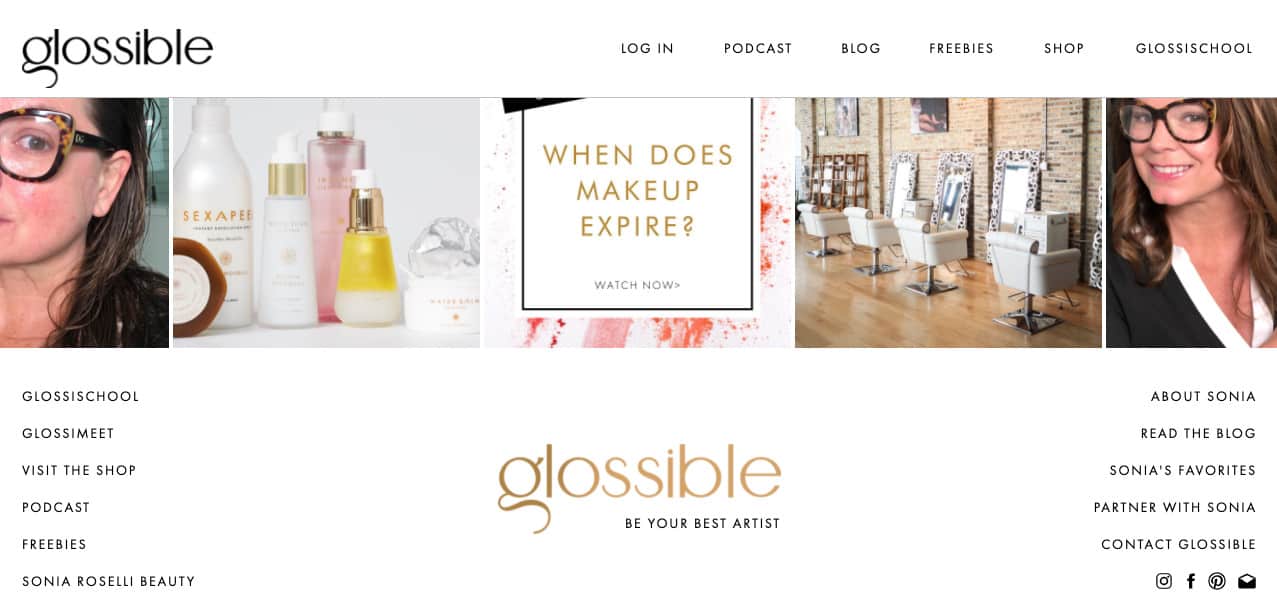 Glossible Website Footer