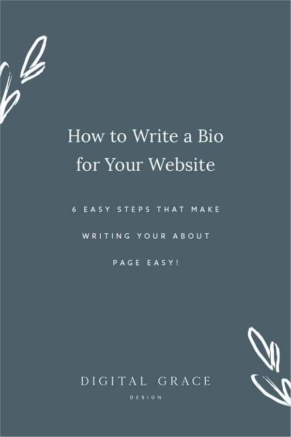 How to write a bio for your website
