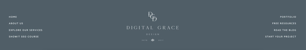 Digital Grace Design Navigation Footer