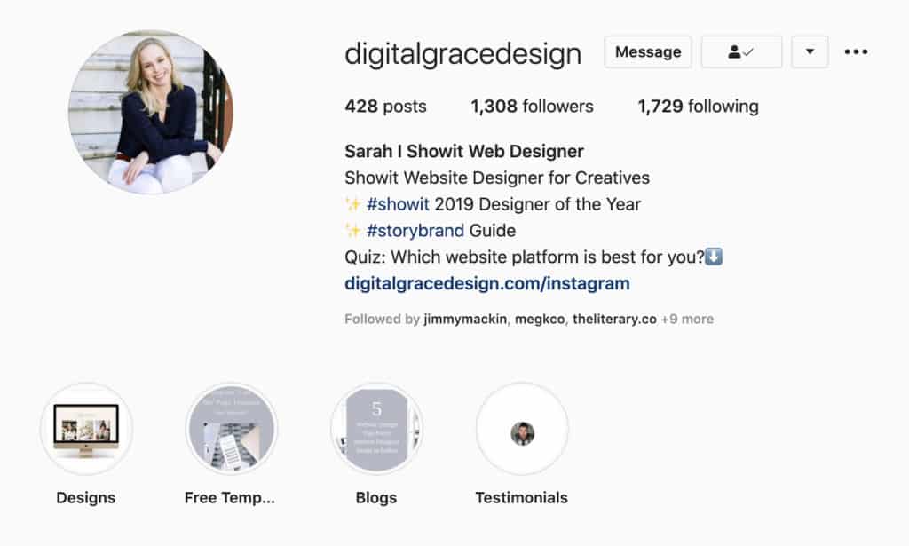 Digital Grace Designs Instagram Highlights