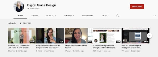 Digital Grace Designs YouTube Tutorials