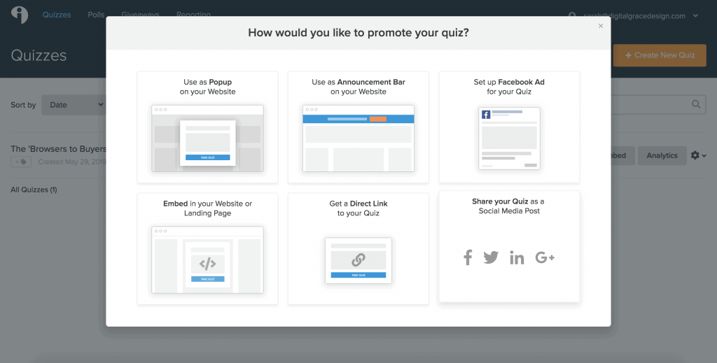Embed your Interact quiz in your website