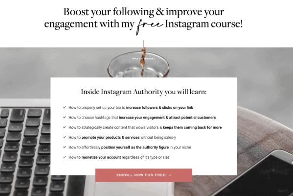 Instagram Authority Email Course