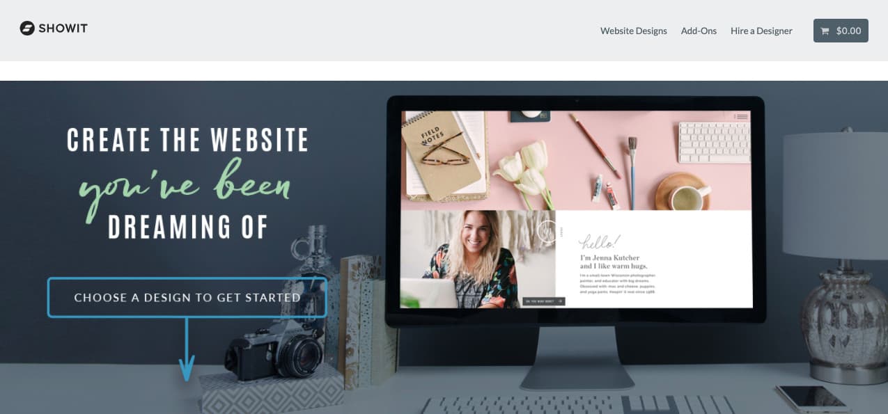 Showit website design platform