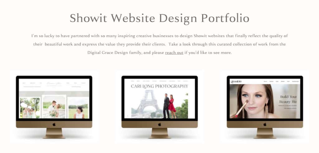 Digital Grace Design Showit Website Design Portfolio