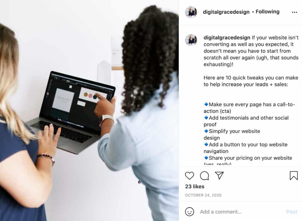 Digital Grace Designs Instagram Educational Content