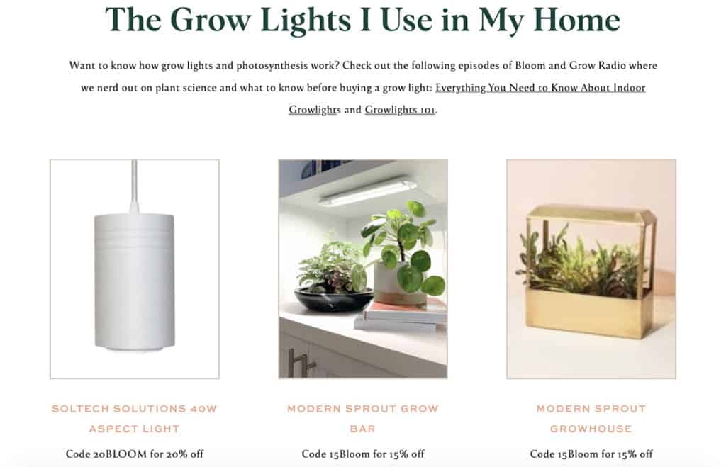 Bloom and Grow Grow Lights Affiliate Link